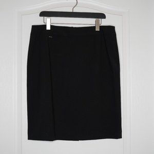 Calvin Klein Black Lined Pencil Skirt